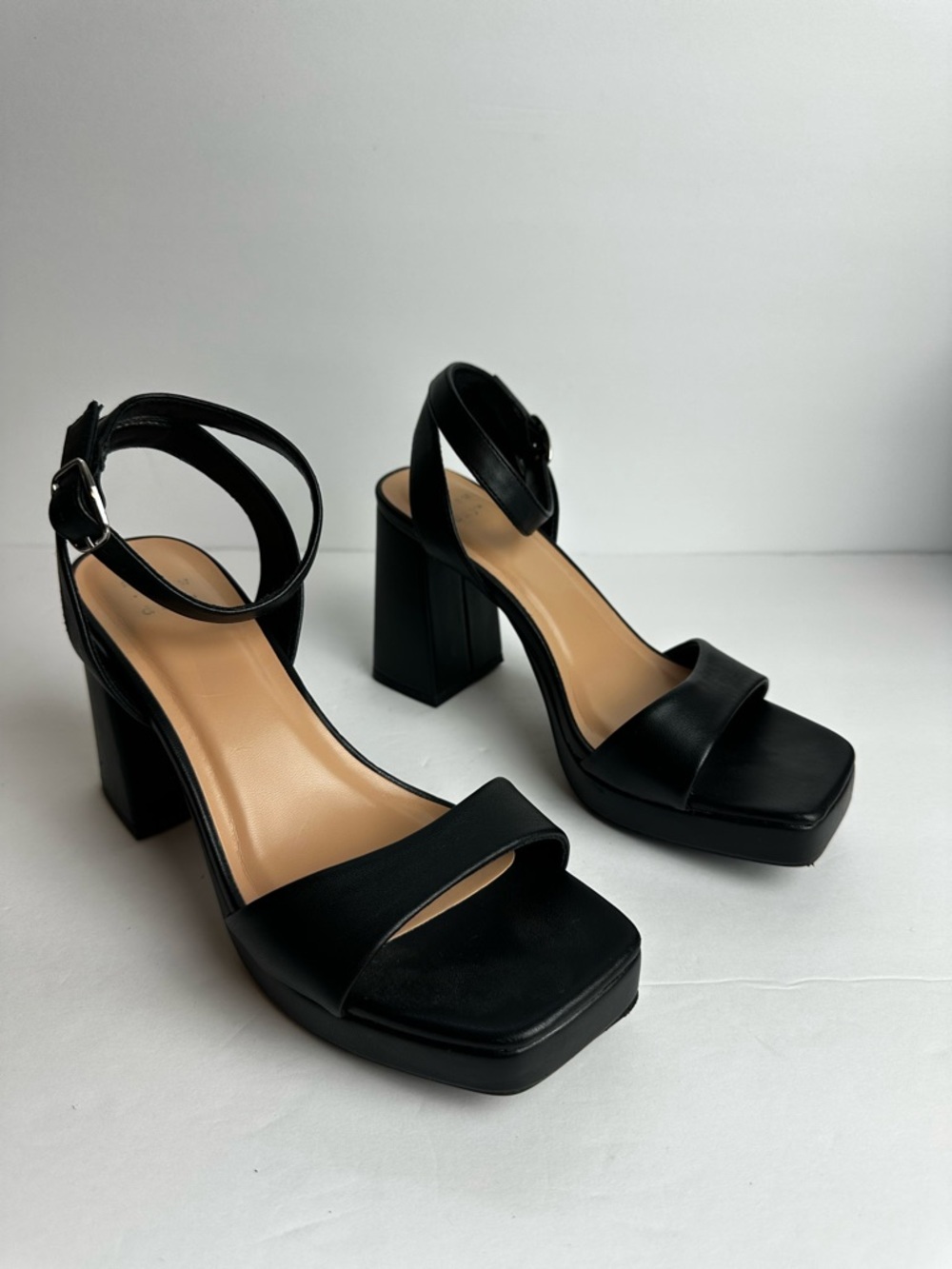 A New Day Chunky Platform Sandals Women's Size 7 Shoes Black Whimsygoth Goth